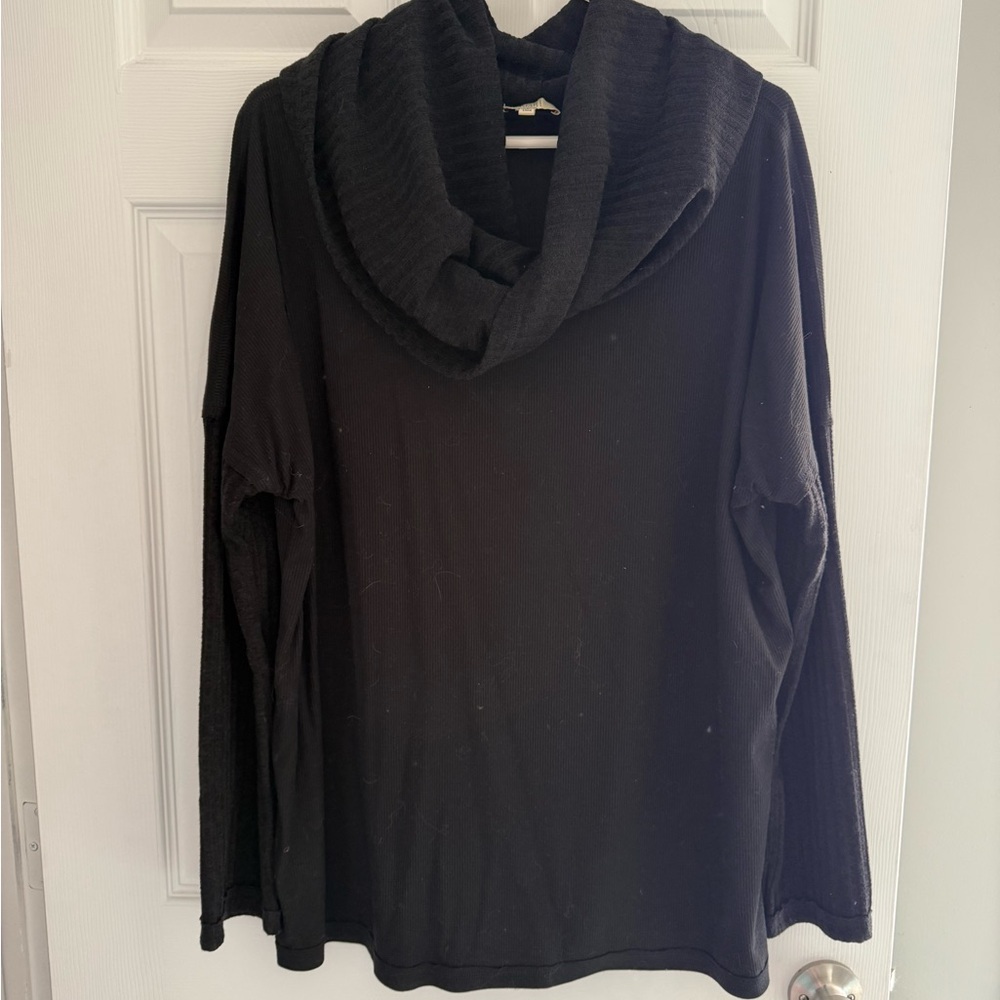 Kori Elegant Black Cowl Neck Sweater